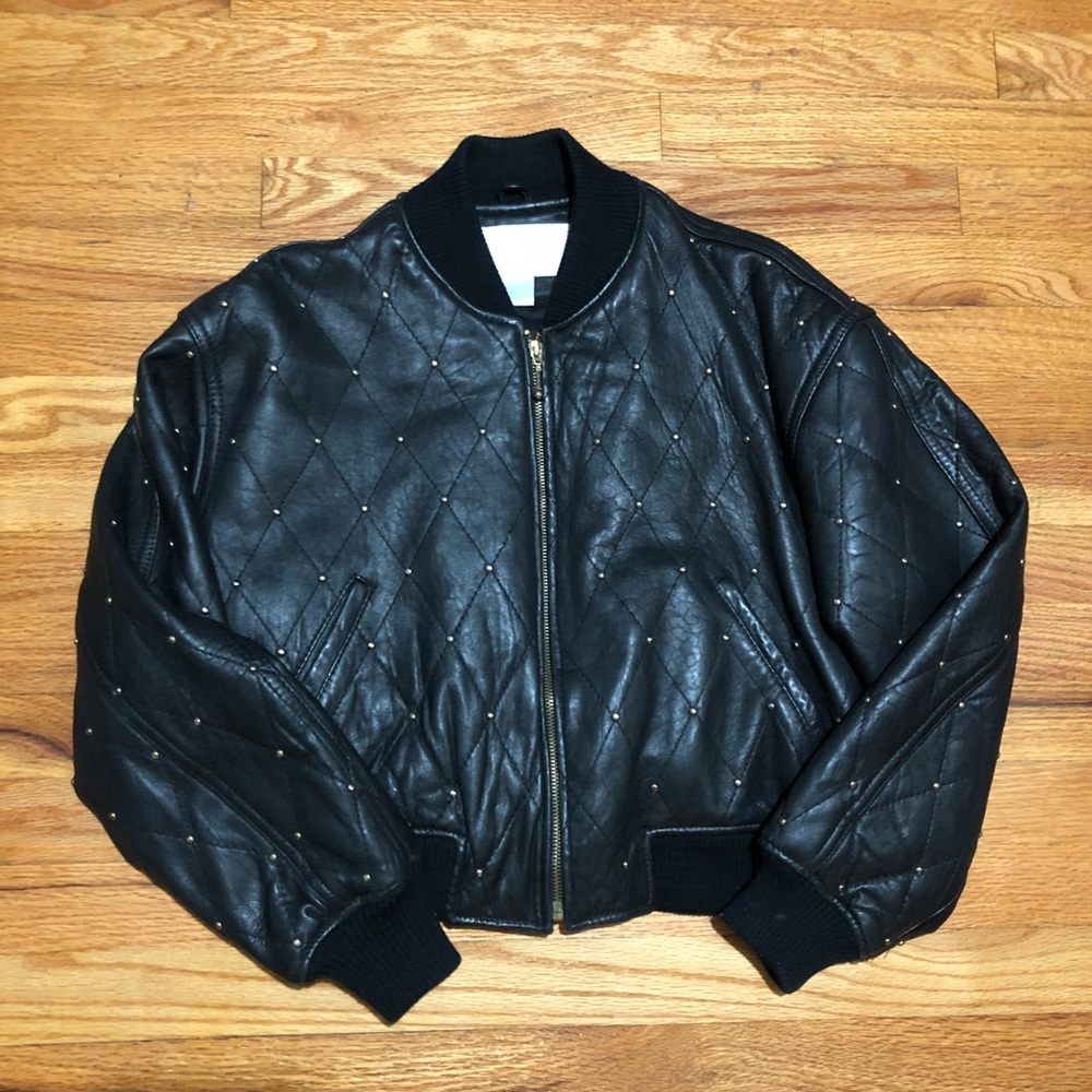 VINTAGE 90'S The Limited STUDDED BOMBER Jacket MD